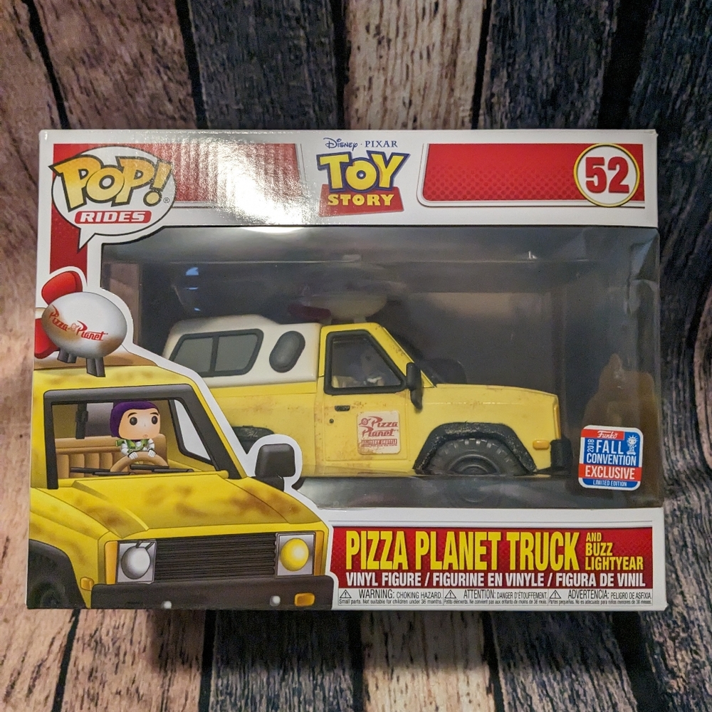 Funko Pop Rides Disney Pixar Toy Story Pizza Planet Truck and Buzz Lightyear #52